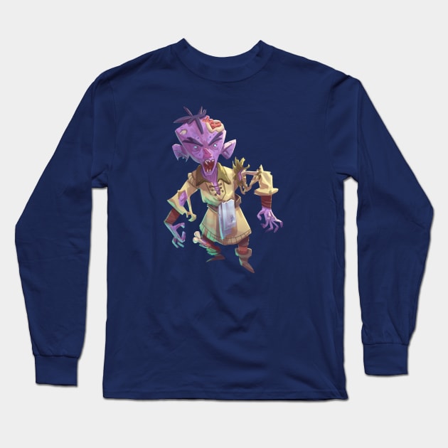 Zombie Innkeeper Long Sleeve T-Shirt by Fran P. Lobato